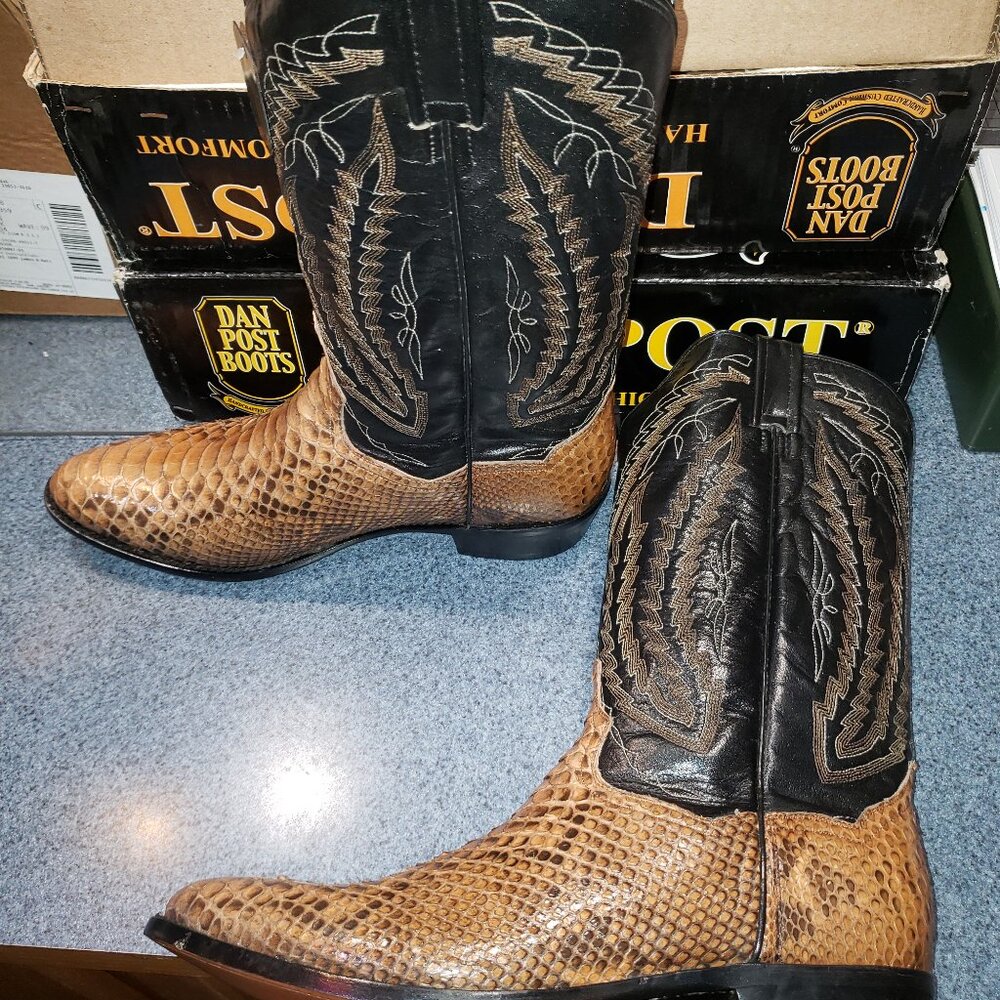 Dan Post Men's Vintage Exotic Snake Skin Boots 13D